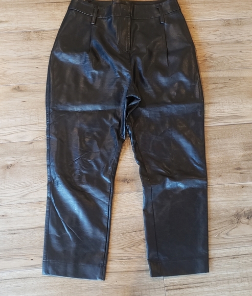 IORANE Vegan Black Leather Womens Pant - Picture 1 of 8